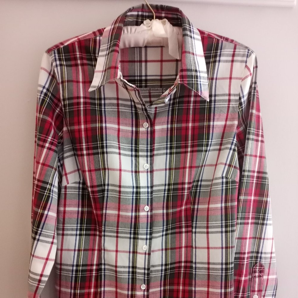 'Chadwicks' Plaid Button down Size 8 EUC Cotton